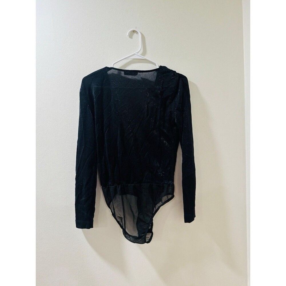 Women's Long Sleeve Shapewear Tummy Control Bodysuit Full Body Shaper Top Black